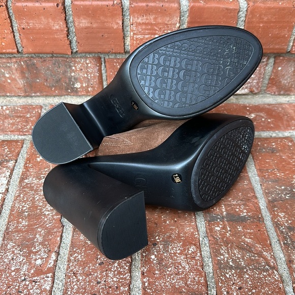 Gianni Bini So Chic Brown Suede Clog Platform Mules Women's Size 7.5 - Picture 6 of 7